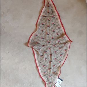 Coach strawberry diamond silk scarf!